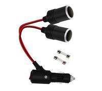 Générique Répartiteur de Prise Allume-Cigare de Voiture 12V 24V 15A, rallonge de câble d ' Alimentation avec interrupteurs de sécurité, indicateurs LED, Protections de fusibles 15A