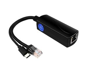 Générique Répartiteur PoE Gigabit Actif USB Type C 10/100 / 1000 Mbps 5 V IEEE802.3af Power Over Ethernet pour 4 4B Power Over Ethernet Injector Splitter Adaptateur de caméra