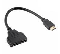 Générique Répartiteur Vidéo 1080P 1 Entrée 2 Sorties Adaptateur Mâle vers Double Femelle Compatible Moniteur Double Transmission Stable pour PC TV Console Jeux