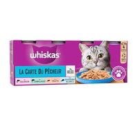 Générique Repas variés et hydratation complète pour Votre Chat avec WHISKAS La Carte du Pêcheur, 4x390g - Lot de 3
