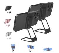 Générique Repertoireof/Statusun New Upgraded Back Clip Type 360° Folding Bracket, Back Clip Foldable Phone Holder, for All Types Smartphones, Adjustable, Foldable (2 Pcs*Black)