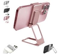 Générique Repertoireof/Statusun New Upgraded Back Clip Type 360° Folding Bracket, Double Ring Kickstand and Adjustable Grip Stand, for Variousof Smartphones (Pink)