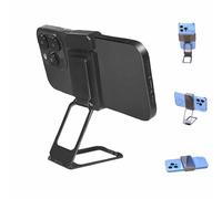 Générique Repertoireof/Statusun New Upgraded Back Clip Type 360°Folding Bracket, Metal Double Ring Back Clip Bracket, Sturdy Square Stand for Various SmartphonesBracket (Black)