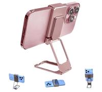 Générique Repertoireof/Statusun New Upgraded Back Clip Type 360° Folding Bracket, Metal Double Ring Square Phone Holder, Foldingsturdy for Variousof Smartphones (Rose Gold)