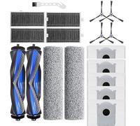 Générique Replacement Parts Compatible with ECOVACS DEEBOT X8 Pro Omni/X8 Omni Vacuum Cleaner Robot Parts 2 Main Brush 4 Side Brushes 4 HEPA Filters 2 Roller Mop Cloth 5 Dust Bags