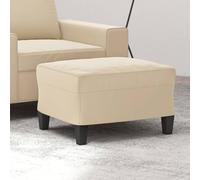 Générique Repose-Pied Crème 60x50x41 cm Tissu Microfibre,Meubles,Poufs,Crème,5.5 KG,349345