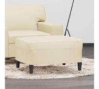 Générique Repose-Pied Crème 70x55x41 cm Similicuir,Poufs,6.4KG-349312