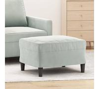 Générique Repose-Pied Gris Clair 60x50x41 cm Velours,Poufs-349293