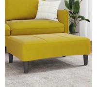 Générique Repose-Pied Jaune 77x55x31 cm Velours,Poufs,6.95KG-4007379