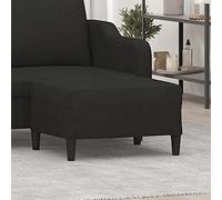 Générique Repose-Pied Noir 70x55x41 cm Tissu,Poufs,6.1KG-349307
