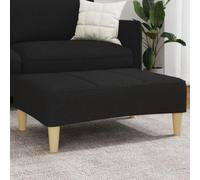 Générique Repose-Pied Noir 77x55x31 cm Tissu,Poufs,6.5KG-4007373