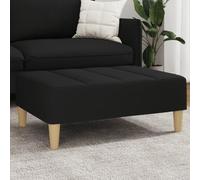 Générique Repose-Pied Noir 77x55x31 cm Tissu,Poufs,6.9KG-4007391