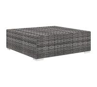 Générique Repose-Pied sectionnel 1 pc avec Coussin Résine tressée Gris,Meubles, Mobilier de Jardin, Sièges de Jardin, Éléments pour canapés modulables de Jardin, Gris (Poids 7.15KG)