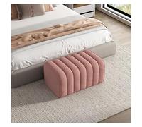 Générique Repose-Pieds de Luxe en Velours - Banc à Chaussures Souple pour entrée, Salon et Chambre - Siège Bas pour Couloir et Centre Commercial - Meubles Roses élégants (40 cm)