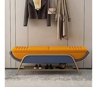Générique Repose-Pieds Moderne avec étagère de Rangement, Banc de Bout de lit rembourré en Cuir, Banc d'entrée Haut de Gamme, Rangement pour Chaussures - G 80 x 40 x 45 cm