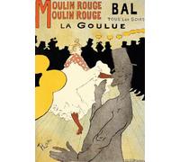 Générique Reproduction affiche de La Goulue au Moulin Rouge par toulouse lautrec 4 tailles, mprimé sur papier satiné 190g/m2 (20x30cm)