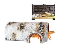 Générique Reptile Cave - Bearded Dragon Resin Habitat with 3 Entrances, Realistic Fade-Resistant Ornament, Spacious Secure Shelter for Small Pets, for Spiders Frogs Hermit Crabs Lizards Snakes