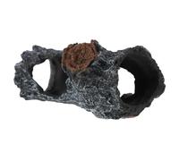 Générique Reptile Hideout House Plantes D'aquarium Ventilateur pour Reptiles Peau De Serpent Peaux De Gecko Tortue Lampe Chauffante, Ampoule, Reptile Trousse Peau De Reptile Léopard Résine
