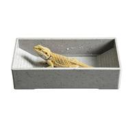 Générique Reptile Water Bowl - 6.5 inches Polystyrene Non Slip Bath Dish | Food Water Dish, Bathing Pool, Feeding Station, Soaking Tray, Terrarium Aquarium Habitat Snake Lizard Gecko Pet Use
