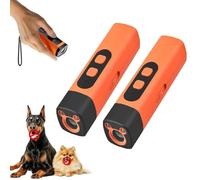 Générique Répulsif ultrasonique pour Chien, Dispositif de Dissuasion des aboiements pour Chien, Dispositif Anti-aboiement portatif 2-en-1 avec lumière LED, Moyens et Grands Chiens (2pcs)