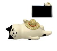 Générique Resin Cat Car Ornaments | Well Made Resin Figure for Car Interior - Convenience of Cleaning Portable Cat Figurine Delicate Workmanship Dashboard Ornament for Cars, RVs, Trucks, SUVs