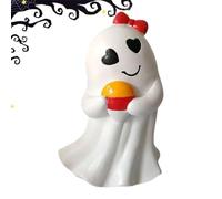 Générique Resin Ghost Statue, Small Halloween Figurine Home Decor Ornament | Ghost Home Decor for Desk, Bookshelf, Mantel, Garden, Bedroom, Apartment, Haunted House, Holiday, Seasonal Display, Tabletop