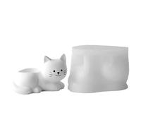 Générique Resin Mould | Cat Planter Vase Cactus Silicone Molds | Siliconee Cement Plaster Clay Craft Moulds for DIY Home Party Arts Crafts Family Friend Flower Pot Pen Holder