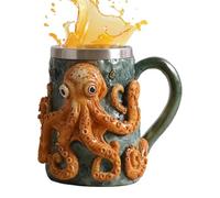 Générique Resin Mug For Latte, Coffee Mug - 160ml Octopus Design Drinkware Cups | Coffee Mugs 160ml Dishwasher Safe F0r Hot Cold For Milk Ice Water Juice Latte Tea Beer Mother Dad Wife Friend