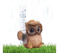 Générique Resin Owl Rain Gauge, Outdoor Measuring Tool, Reusable Design