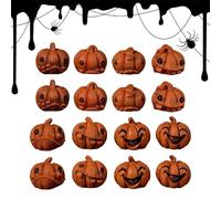 Générique Resin Pumpkins - 16 Pieces Resin Pumpkin Statue | Small Ornaments for Dining Table Car Cake Stand Tray Bookshelf Glass Bottle