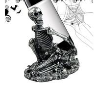 Générique Resin Skeleton Wine Rack, Halloween Skull Bottle Holder Display Stand, Decorative Wines Organizer for Kitchen, Pantry, Cabinet, Bedroom, Halloween Party Props, 7.48x4.72x7.09inch