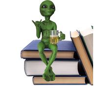 Générique Resin Statue - Beer Drinking Alien Artwork | Funny Desktop Decoration Resin Novelty Collectibles for Home, Garden, Outdoor Shelf, Desk, Bedroom Or Adults Use