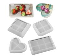 Générique Resin Tray Molds - 4-Piece Concrete Plaster Casting Moulds
