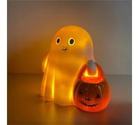 Générique Résine 3d Halloween Ghost Night Light,Lampe De Livres De Lecture Ghots Migle Ghord, Statue De Magicien Enchantée,Décoration Mignonne D'halloween Pour Chambre Et Bureau (B)