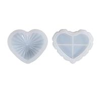 Générique Résine Silicone Moule boîte de Rangement Moule boîte à Bijoux Faisant Bricolage moules Coeur Forme Silicone Main Faisant des moules cendrier moules