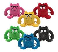 Générique Ressources Émotionnelles pour Enfants, Peluche Monstre des Émotions, Set De 6 Peluches Bleu Triste Et Jaune Joyeux, pour Anniversaire Ou Déco Festive pour Enfants 3+, Filles.