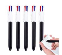 Générique Retractable Ballpoint Pens, 4-in-1 Colored Pen, ABS Fine Point Journaling for Writing Drawing Underlining, Smooth Click Pens for Students & Office, 5.71x0.51 Inches