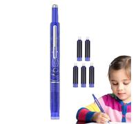 Générique Retractable Fountain Pen, Fine Nib Tool, 0.38mm Ink Pen Set, Smooth Writing School Stationery 5 Ink Cartridges Included for Journaling Note Taking Doodling Use 0.71x0.59x6.1 inches