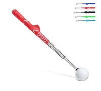 Générique Retractable Golf Swing Training Aid, Gloryboom Telescopic Club, Golf Grip Trainer with Click Feedback, for Strength & Tempo Training, for Beginners and Professionals (2 Pcs,Red)