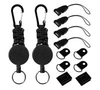 Générique Retractable Keychain - Microphone Installation Clip | Retractable Key Holder, Convenient To Use Radio Microphone Badge Reel Keychain For Truck Car Vehicle Camping Hiking Fishing Outdoor