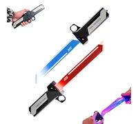 Générique Retractable Plug-in Lightsaber Toy, Fingertip Rotation Double-Bladed Glory, Dual-Color LED, Connectable Hilts, Fingertip Rotation, Gift Ready for Star Wars Fans (Red & Blue)