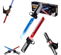 Générique Retractable Plug-in Lightsaber Toy, Motion-Activated Retractable Light Up Saber, Dual-Color LED, Connectable Hilts, for Cosplay, Party and Role Play (1PCS)