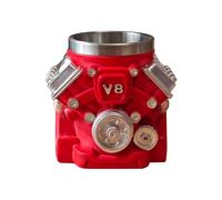 Générique Retrò A Motore V8-4,92 Contenitore Per Bevande Vintage | con Manico | Per Appassionati di Auto Ingegneri Papà Uomini Fidanzati Regalo Compleanno Feste Garage Ufficio Laboratorio Natale