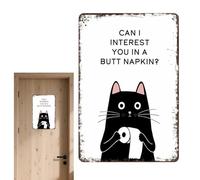 Générique Retro Bathroom Decorations - Antique Wall Posters | 20x30cm Bathroom Wall Decor for Dorms, Metal Funny Bathrooms Walls Art with Rustic Finish, Toilet Poster, Toilets Decoration for Home