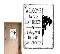 Générique Retro Bathroom Decorations - Antique Wall Posters | 20x30cm Bathroom Wall Decor for Dorms, Metal Funny Bathrooms Walls Art with Rustic Finish, Toilet Poster, Toilets Decoration for Home