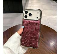 Générique Retro Crocodile Texture Synthetic Protective Case for iPhone 17/16/15/14/13 Pro Max,Full Body Rugged Shockproof Protection Cases with Camera Lens Protector