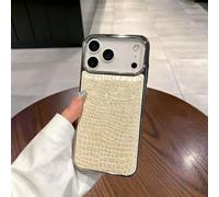 Générique Retro Crocodile Texture Synthetic Protective Case for iPhone 17/16/15/14/13 Pro Max,Full Body Rugged Shockproof Protection Cases with Camera Lens Protector