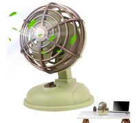 Générique Retro Desktop Fan, Vintage Silent Mini Cooler, Quiet Cooling Device, Strong Wind Air Circulator, for Living Room Offices Desk, Bedroom, Travel, Home Decoration and More