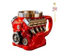 Générique Retro Engine Coffee Mug, 3D Mechanical Coffee Cup, Personalized Double Wall Insulation Car Mug with, For Car Themed Enthusiast and Engineers (1PCS-6)
