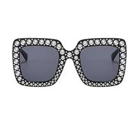 Générique Rétro Lunettes Solaire Strass Bling Unisexes | Grandes Lunettes Solaire - Tendance | Fantaisie Lunette En Forme De Carrées | Lunettess Scintillantes | Accessoires De Costume Cosplay
